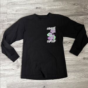 Neff Black Long Sleeve with Purple and Green Graphic